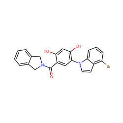 O=C(c1cc(-n2ccc3c(Br)cccc32)c(O)cc1O)N1Cc2ccccc2C1 ZINC000169343532