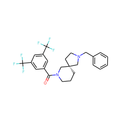 O=C(c1cc(C(F)(F)F)cc(C(F)(F)F)c1)N1CCC[C@@]2(CCN(Cc3ccccc3)C2)C1 ZINC000003955964