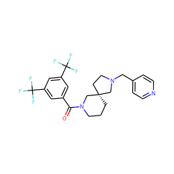 O=C(c1cc(C(F)(F)F)cc(C(F)(F)F)c1)N1CCC[C@@]2(CCN(Cc3ccncc3)C2)C1 ZINC000003955930