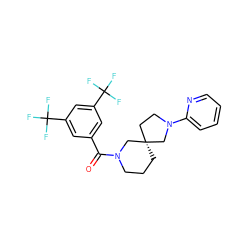 O=C(c1cc(C(F)(F)F)cc(C(F)(F)F)c1)N1CCC[C@@]2(CCN(c3ccccn3)C2)C1 ZINC000003955744