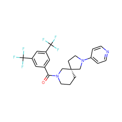 O=C(c1cc(C(F)(F)F)cc(C(F)(F)F)c1)N1CCC[C@@]2(CCN(c3ccncc3)C2)C1 ZINC000003955924