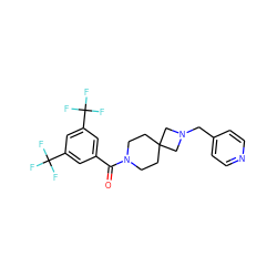 O=C(c1cc(C(F)(F)F)cc(C(F)(F)F)c1)N1CCC2(CC1)CN(Cc1ccncc1)C2 ZINC000003955780