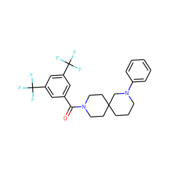 O=C(c1cc(C(F)(F)F)cc(C(F)(F)F)c1)N1CCC2(CCCN(c3ccccc3)C2)CC1 ZINC000003955829