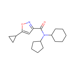 O=C(c1cc(C2CC2)on1)N(C1CCCCC1)C1CCCC1 ZINC000073277973