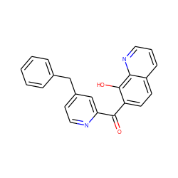 O=C(c1cc(Cc2ccccc2)ccn1)c1ccc2cccnc2c1O ZINC000005934297