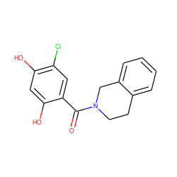 O=C(c1cc(Cl)c(O)cc1O)N1CCc2ccccc2C1 ZINC001772606278