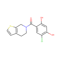 O=C(c1cc(Cl)c(O)cc1O)N1CCc2ccsc2C1 ZINC001772631116