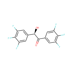 O=C(c1cc(F)c(F)c(F)c1)[C@H](O)c1cc(F)c(F)c(F)c1 ZINC000028713875