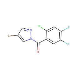 O=C(c1cc(F)c(F)cc1Cl)n1cc(Br)cn1 ZINC000000037163