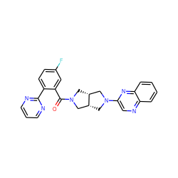 O=C(c1cc(F)ccc1-c1ncccn1)N1C[C@@H]2CN(c3cnc4ccccc4n3)C[C@@H]2C1 ZINC000116828234