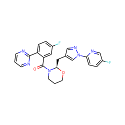 O=C(c1cc(F)ccc1-c1ncccn1)N1CCCO[C@@H]1Cc1cnn(-c2ccc(F)cn2)c1 ZINC001772590042