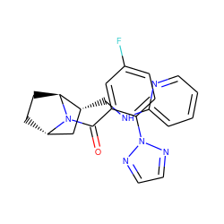 O=C(c1cc(F)ccc1-n1nccn1)N1[C@H]2CC[C@H]1[C@H](CNc1ccccn1)C2 ZINC000226065078