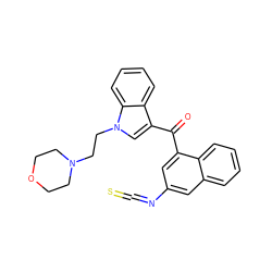 O=C(c1cc(N=C=S)cc2ccccc12)c1cn(CCN2CCOCC2)c2ccccc12 ZINC000013755923