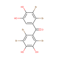 O=C(c1cc(O)c(O)c(Br)c1Br)c1c(Br)c(O)c(O)c(Br)c1Br ZINC000084616637