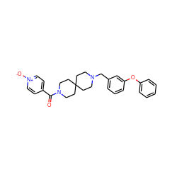 O=C(c1cc[n+]([O-])cc1)N1CCC2(CCN(Cc3cccc(Oc4ccccc4)c3)CC2)CC1 ZINC000029133060