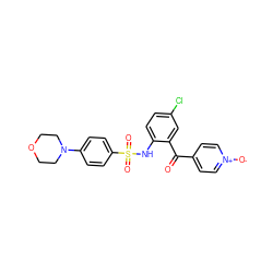 O=C(c1cc[n+]([O-])cc1)c1cc(Cl)ccc1NS(=O)(=O)c1ccc(N2CCOCC2)cc1 ZINC000113623556