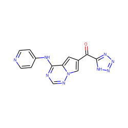 O=C(c1cc2c(Nc3ccncc3)ncnn2c1)c1nnn[nH]1 ZINC000299833375