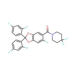 O=C(c1cc2c(cc1F)OC(c1ccc(F)cc1F)(c1ccc(F)cc1F)O2)N1CCC(F)(F)CC1 ZINC000029054260