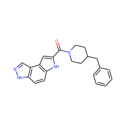 O=C(c1cc2c(ccc3[nH]ncc32)[nH]1)N1CCC(Cc2ccccc2)CC1 ZINC000035259627