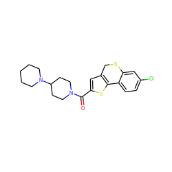 O=C(c1cc2c(s1)-c1ccc(Cl)cc1SC2)N1CCC(N2CCCCC2)CC1 ZINC000021167022