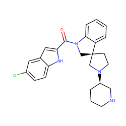 O=C(c1cc2cc(Cl)ccc2[nH]1)N1C[C@]2(CCN([C@@H]3CCCNC3)C2)c2ccccc21 ZINC000073240685