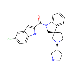 O=C(c1cc2cc(Cl)ccc2[nH]1)N1C[C@]2(CCN([C@@H]3CCNC3)C2)c2ccccc21 ZINC000073221322