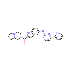 O=C(c1cc2cc(Nc3nccc(-c4ccccn4)n3)ccc2[nH]1)N1CCN2CCC[C@@H]2C1 ZINC000144204491