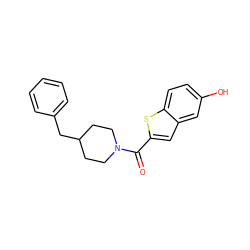 O=C(c1cc2cc(O)ccc2s1)N1CCC(Cc2ccccc2)CC1 ZINC000035259636