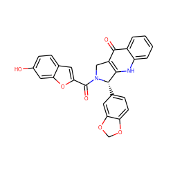 O=C(c1cc2ccc(O)cc2o1)N1Cc2c([nH]c3ccccc3c2=O)[C@@H]1c1ccc2c(c1)OCO2 ZINC000013493122