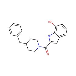 O=C(c1cc2cccc(O)c2[nH]1)N1CCC(Cc2ccccc2)CC1 ZINC000013554239