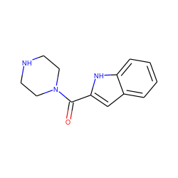 O=C(c1cc2ccccc2[nH]1)N1CCNCC1 ZINC000000509902