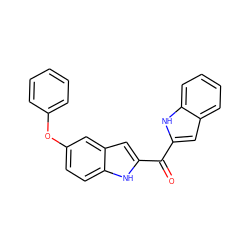 O=C(c1cc2ccccc2[nH]1)c1cc2cc(Oc3ccccc3)ccc2[nH]1 ZINC000036176854