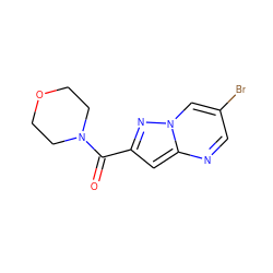 O=C(c1cc2ncc(Br)cn2n1)N1CCOCC1 ZINC000000058646