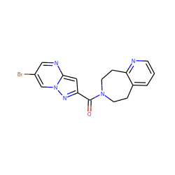 O=C(c1cc2ncc(Br)cn2n1)N1CCc2cccnc2CC1 ZINC000150217666