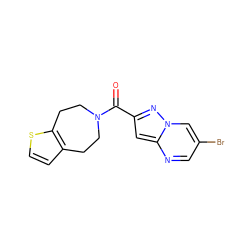 O=C(c1cc2ncc(Br)cn2n1)N1CCc2ccsc2CC1 ZINC000150183414