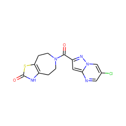 O=C(c1cc2ncc(Cl)cn2n1)N1CCc2[nH]c(=O)sc2CC1 ZINC000150165661