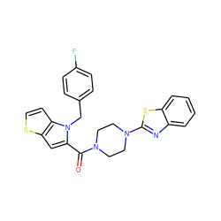 O=C(c1cc2sccc2n1Cc1ccc(F)cc1)N1CCN(c2nc3ccccc3s2)CC1 ZINC000001324292