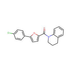 O=C(c1ccc(-c2ccc(Cl)cc2)o1)N1CCCc2ccccc21 ZINC000001426176