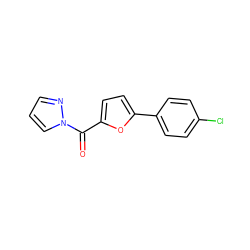 O=C(c1ccc(-c2ccc(Cl)cc2)o1)n1cccn1 ZINC000200023278