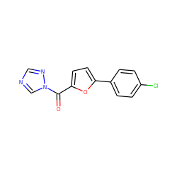 O=C(c1ccc(-c2ccc(Cl)cc2)o1)n1cncn1 ZINC000200030832