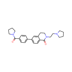 O=C(c1ccc(-c2ccc3c(c2)CCN(CCN2CCCC2)C3=O)cc1)N1CCCC1 ZINC000059114246