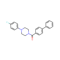 O=C(c1ccc(-c2ccccc2)cc1)N1CCN(c2ccc(F)cc2)CC1 ZINC000000834250