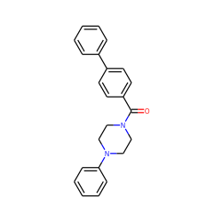 O=C(c1ccc(-c2ccccc2)cc1)N1CCN(c2ccccc2)CC1 ZINC000000061479