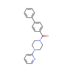 O=C(c1ccc(-c2ccccc2)cc1)N1CCN(c2ccccn2)CC1 ZINC000004893146