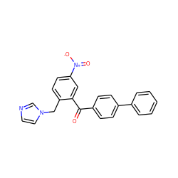 O=C(c1ccc(-c2ccccc2)cc1)c1cc([N+](=O)[O-])ccc1Cn1ccnc1 ZINC000028709495