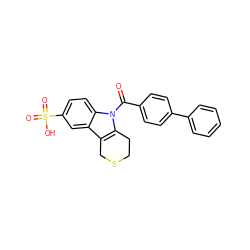 O=C(c1ccc(-c2ccccc2)cc1)n1c2c(c3cc(S(=O)(=O)O)ccc31)CSCC2 ZINC000028125571