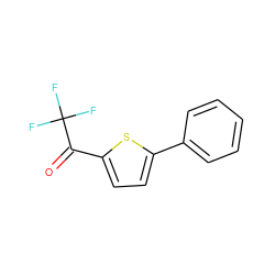 O=C(c1ccc(-c2ccccc2)s1)C(F)(F)F ZINC000045322851