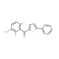 O=C(c1ccc(-c2ccccc2)s1)c1c(F)ccc(O)c1F ZINC001772578444