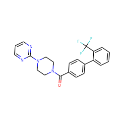 O=C(c1ccc(-c2ccccc2C(F)(F)F)cc1)N1CCN(c2ncccn2)CC1 ZINC000034805360