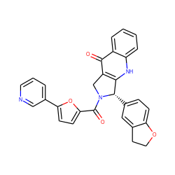 O=C(c1ccc(-c2cccnc2)o1)N1Cc2c([nH]c3ccccc3c2=O)[C@@H]1c1ccc2c(c1)CCO2 ZINC000013493120